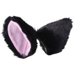Pinza Pelo Oreja Gato Negro Neko