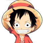 Sticker de vinilo  luffy grande