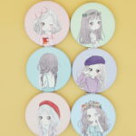 Mini espejitos de muñecas kawaii
