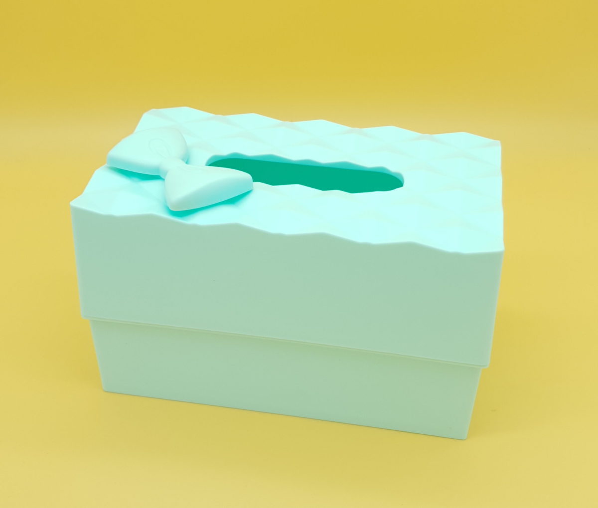 Caja de pañuelos verde kawaii - Imagen 1