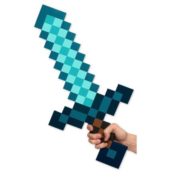 Réplica espada de diamante de Minecraft goma espuma