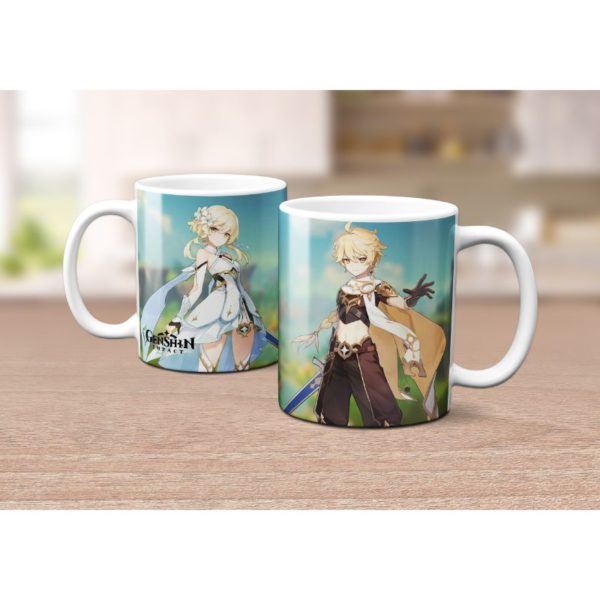 Taza de Ether y Lumine de Genshin Impact