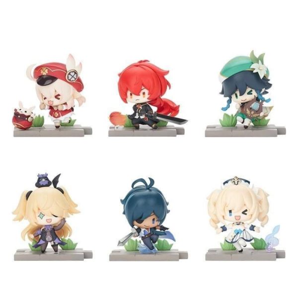 (PRE-VENTA) Figura Genshin Impact Battle Scene Series Pack de 6 Figuras Mondstadt Edition 5 cm
