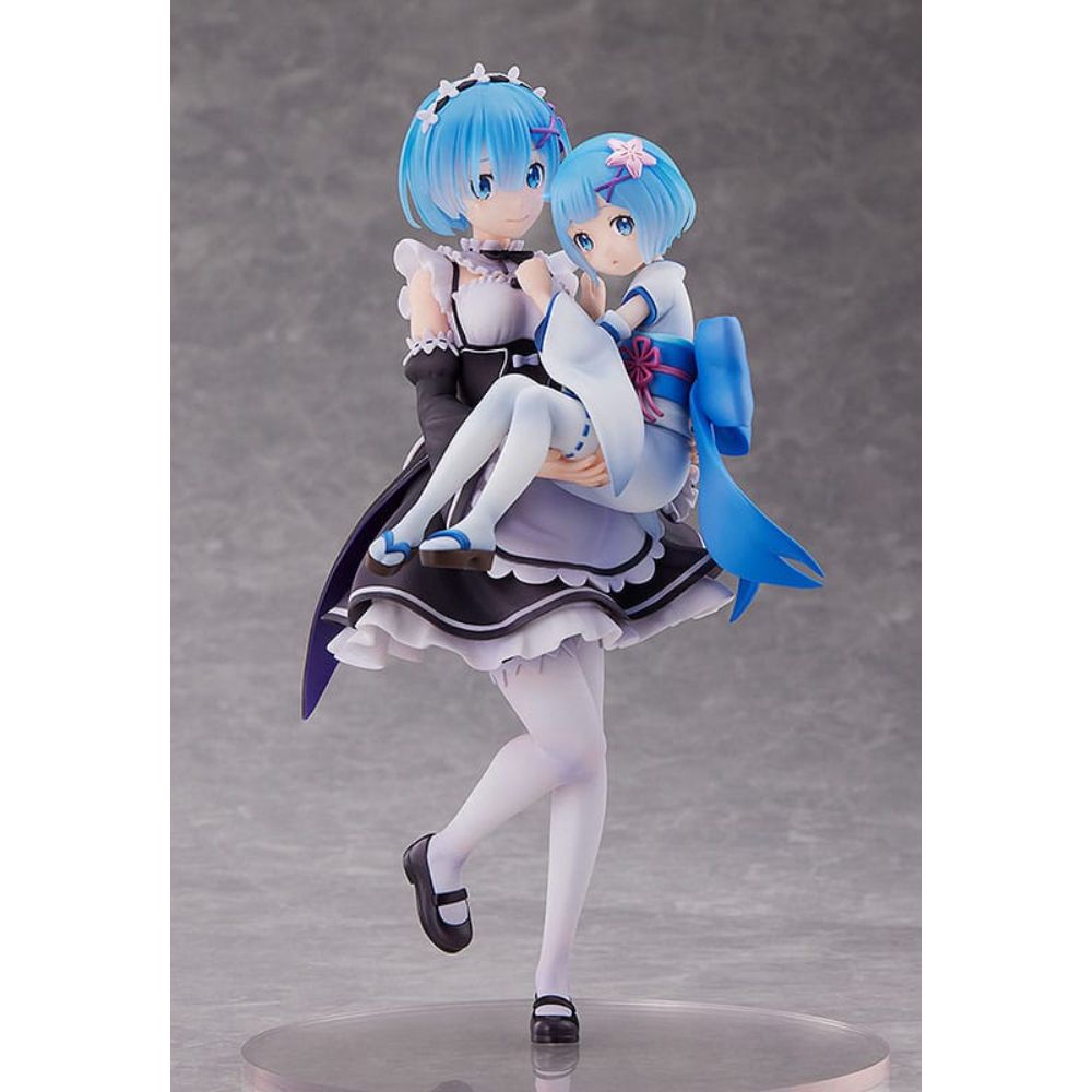 (PRE-VENTA) Figura Re:Zero Starting Life in Another World Estatua PVC 1/7 Rem & Childhood Rem 23 cm