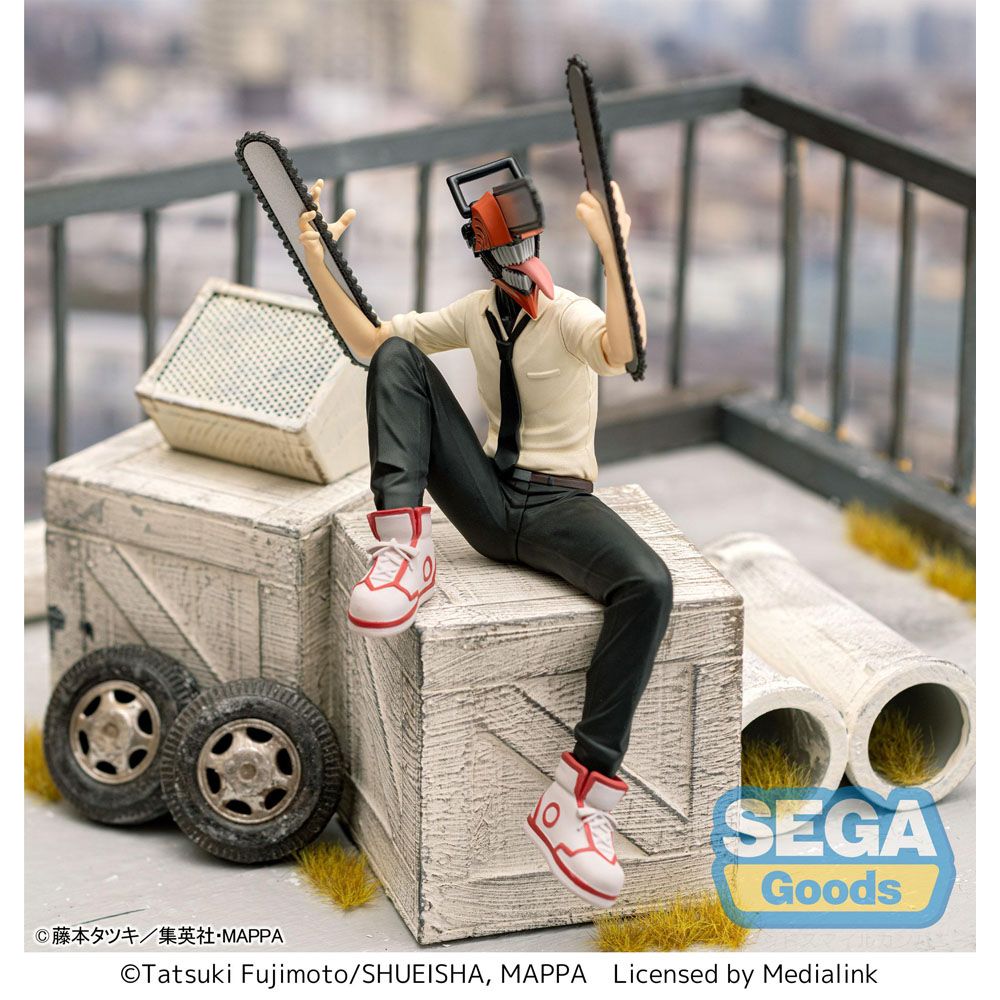 (PRE-VENTA) Figura Chainsaw Man Estatua PVC PM Perching Chainsaw Man 14 cm