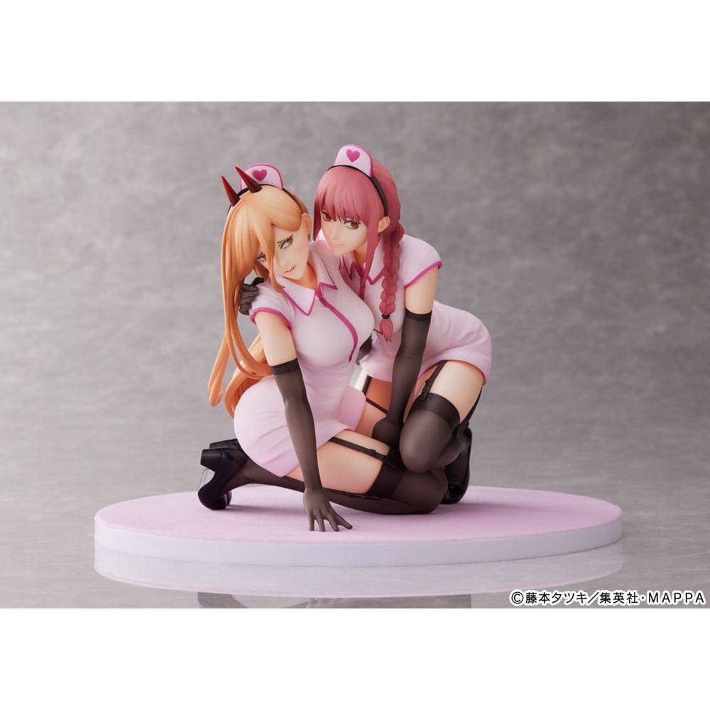 (PRE-VENTA) Figura Chainsaw Man Estatua PVC 1/7 Power & Makima Nurse Ver. 14 cm