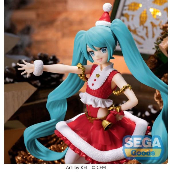 (PRE-VENTA) Figura Hatsune Miku Estatua Luminasta PVC Hatsune Miku Christmas 2023 20 cm