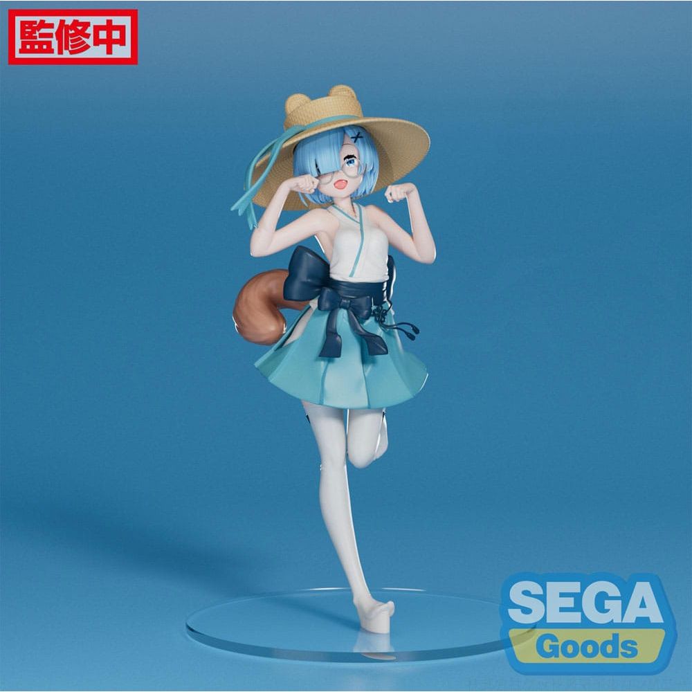 (PRE-VENTA) Figura Re:Zero Starting Life in Another World Estatua Luminasta PVC Rem Pom Poko Raccoon Dog 18 cm