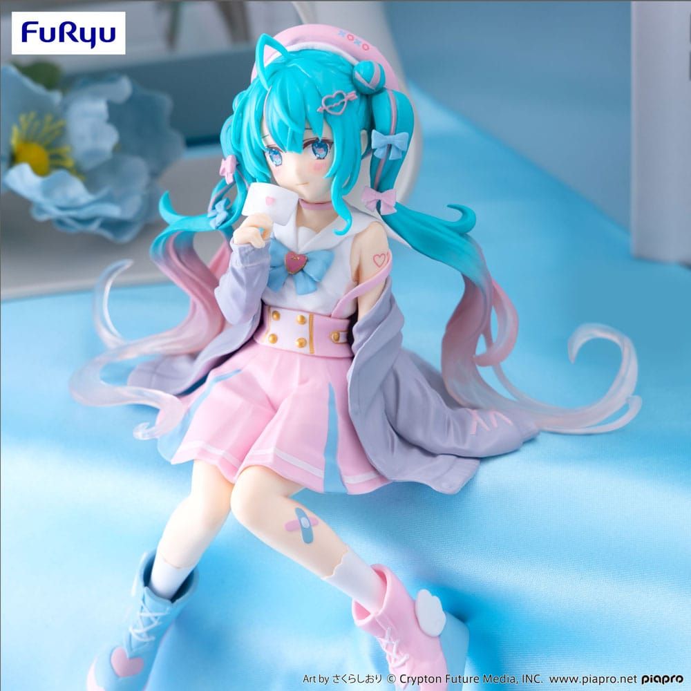 (PRE-VENTA) Figura Hatsune Miku Estatua PVC Noodle Stopper Love Sailor Grey Color Ver. 13 cm