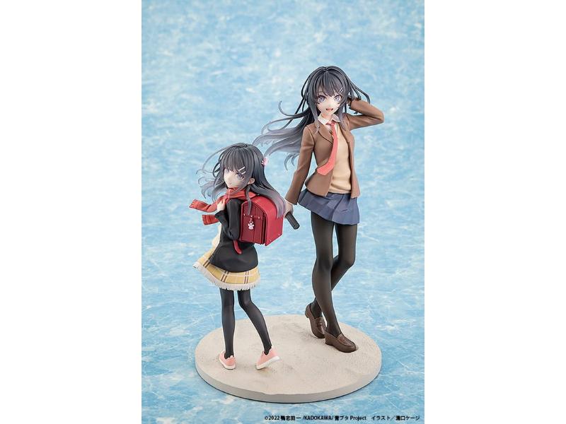 (PRE-VENTA) Figura Rascal Does Not Dream of a Knapsack Kid Estatua PVC Mai Sakurajima High School Graduation Ver. & Knapsack Kid 19 cm