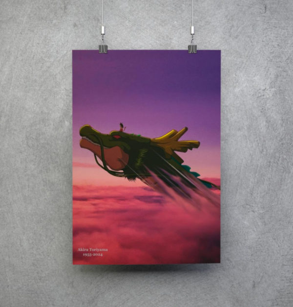 Poster Shenron de Dragon Ball tributo a Akira Toriyama