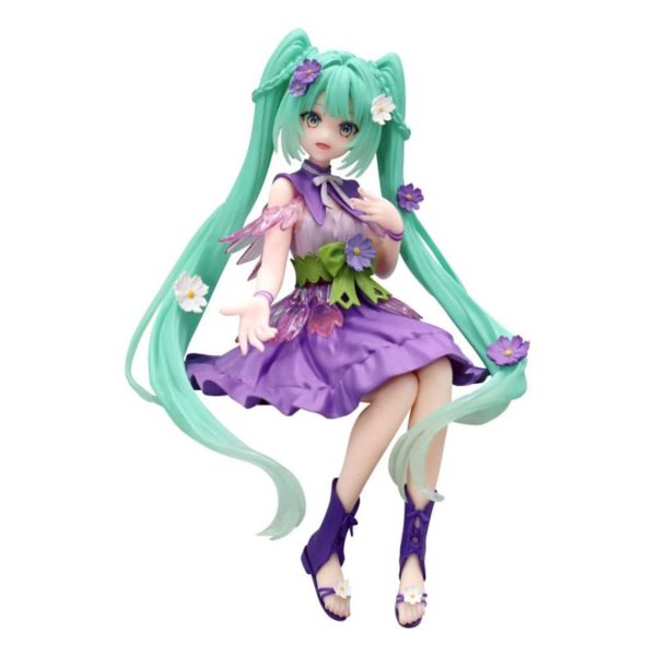 (PRE-VENTA) Figura Hatsune Miku Estatua PVC Noodle Stopper Flower Fairy Cosmos Purple Color Ver. 14 cm