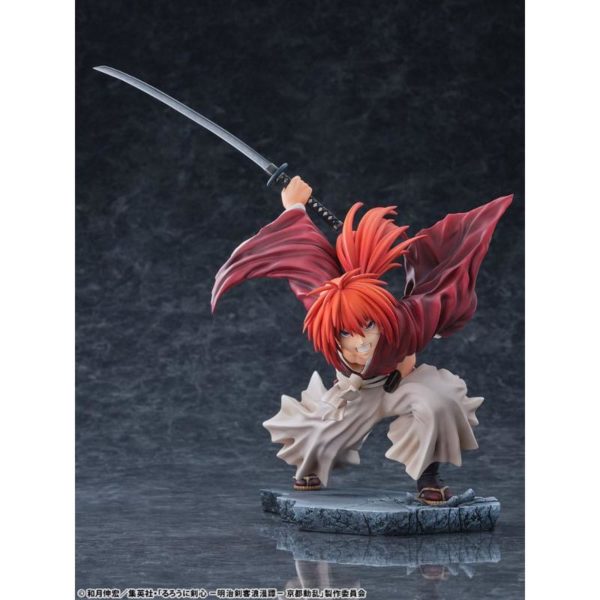 (PRE-VENTA) Figura Rurouni Kenshin: Meiji Kenkaku Romantan Kyoto Douran Estatua PVC 1/6 Kenshin Himura Amakakeru ryuu no hirameki Ver. 26 cm
